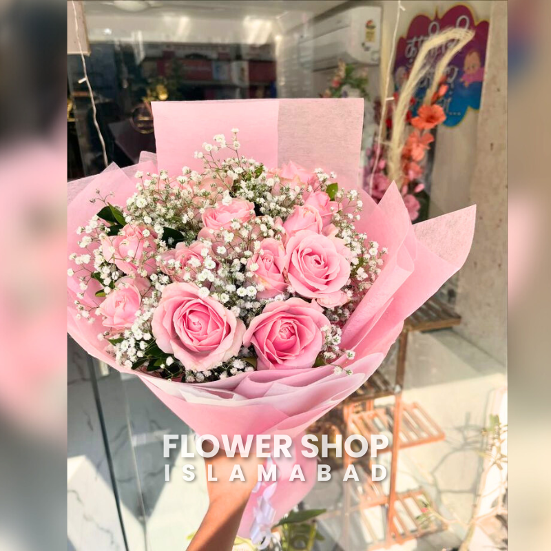 Pink Rose Flower Bouquet