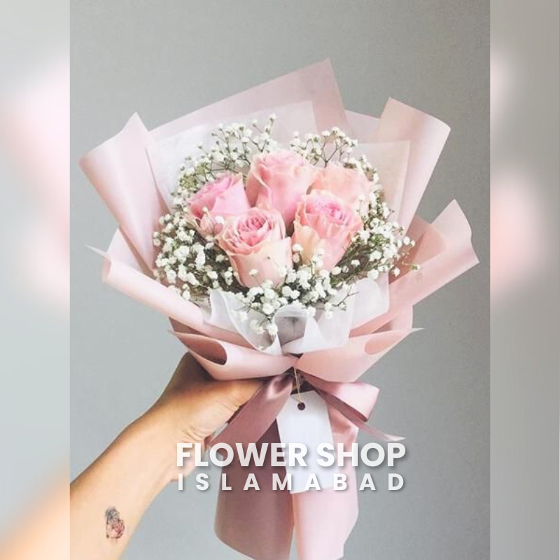 Pink Rose Flower Bouquet