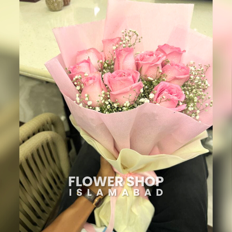 Pink Rose Flower Bouquet