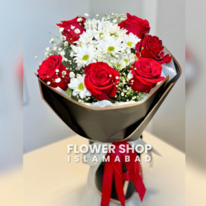Red & White Flower Bouquet