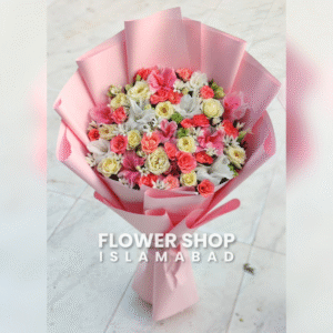 Pink & White Flower Bouquet